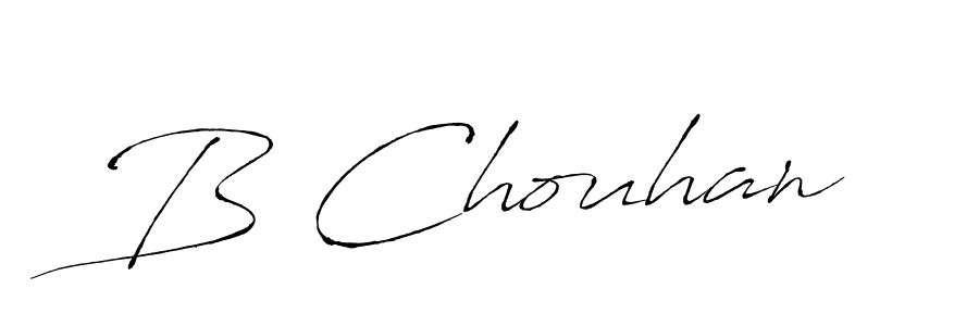 Design your own signature with our free online signature maker. With this signature software, you can create a handwritten (Antro_Vectra) signature for name B Chouhan. B Chouhan signature style 6 images and pictures png