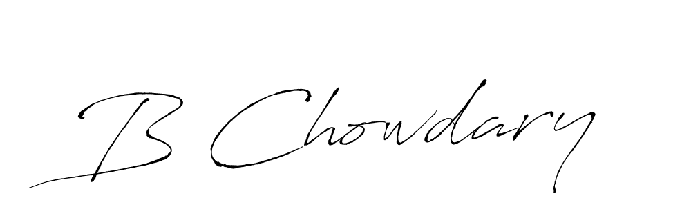 B Chowdary stylish signature style. Best Handwritten Sign (Antro_Vectra) for my name. Handwritten Signature Collection Ideas for my name B Chowdary. B Chowdary signature style 6 images and pictures png