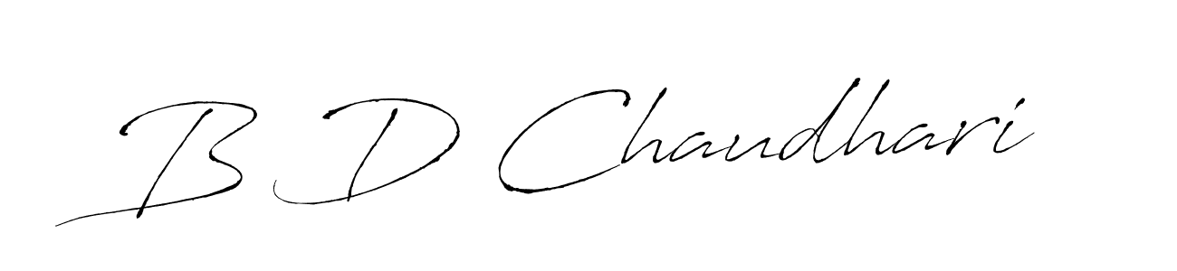 Make a beautiful signature design for name B D Chaudhari. With this signature (Antro_Vectra) style, you can create a handwritten signature for free. B D Chaudhari signature style 6 images and pictures png