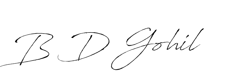 Similarly Antro_Vectra is the best handwritten signature design. Signature creator online .You can use it as an online autograph creator for name B D Gohil. B D Gohil signature style 6 images and pictures png