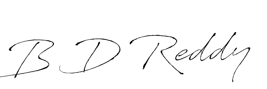 Create a beautiful signature design for name B D Reddy. With this signature (Antro_Vectra) fonts, you can make a handwritten signature for free. B D Reddy signature style 6 images and pictures png