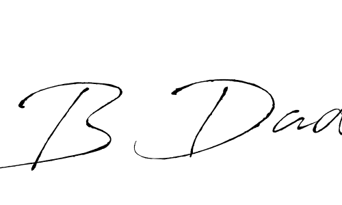 The best way (Antro_Vectra) to make a short signature is to pick only two or three words in your name. The name B Dad include a total of six letters. For converting this name. B Dad signature style 6 images and pictures png
