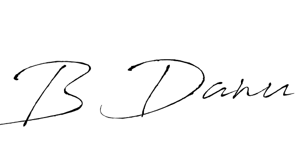 Make a beautiful signature design for name B Danu. With this signature (Antro_Vectra) style, you can create a handwritten signature for free. B Danu signature style 6 images and pictures png