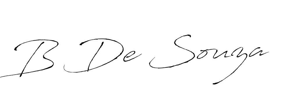 Make a beautiful signature design for name B De Souza. With this signature (Antro_Vectra) style, you can create a handwritten signature for free. B De Souza signature style 6 images and pictures png
