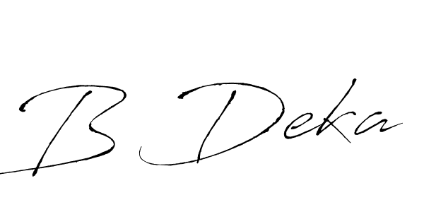 Create a beautiful signature design for name B Deka. With this signature (Antro_Vectra) fonts, you can make a handwritten signature for free. B Deka signature style 6 images and pictures png