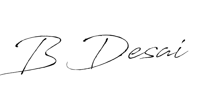 Create a beautiful signature design for name B Desai. With this signature (Antro_Vectra) fonts, you can make a handwritten signature for free. B Desai signature style 6 images and pictures png