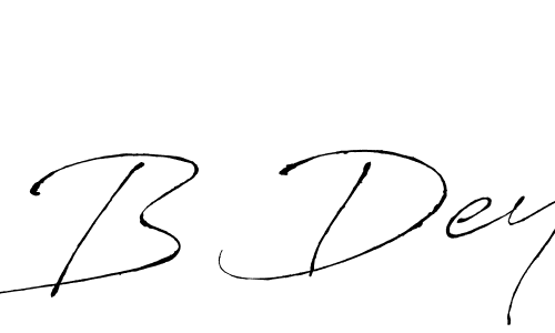 How to make B Dey name signature. Use Antro_Vectra style for creating short signs online. This is the latest handwritten sign. B Dey signature style 6 images and pictures png