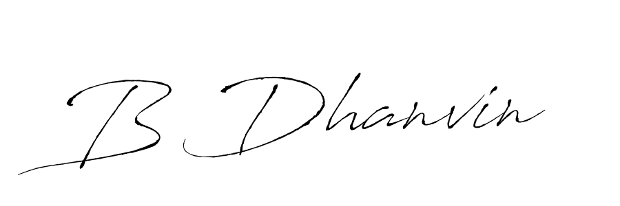 The best way (Antro_Vectra) to make a short signature is to pick only two or three words in your name. The name B Dhanvin include a total of six letters. For converting this name. B Dhanvin signature style 6 images and pictures png
