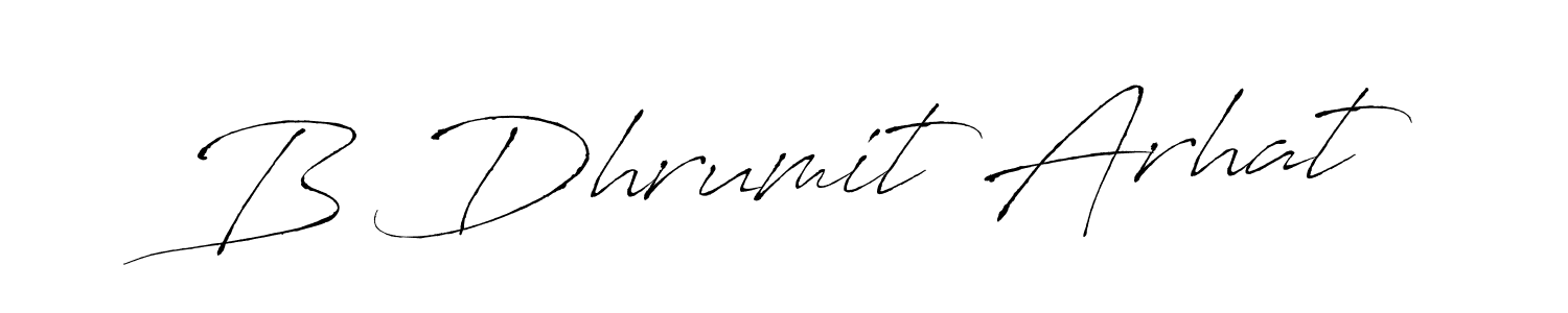 Also You can easily find your signature by using the search form. We will create B Dhrumit Arhat name handwritten signature images for you free of cost using Antro_Vectra sign style. B Dhrumit Arhat signature style 6 images and pictures png