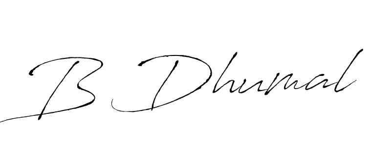 Also we have B Dhumal name is the best signature style. Create professional handwritten signature collection using Antro_Vectra autograph style. B Dhumal signature style 6 images and pictures png