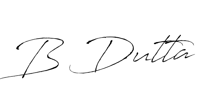 Design your own signature with our free online signature maker. With this signature software, you can create a handwritten (Antro_Vectra) signature for name B Dutta. B Dutta signature style 6 images and pictures png