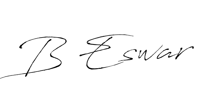 Use a signature maker to create a handwritten signature online. With this signature software, you can design (Antro_Vectra) your own signature for name B Eswar. B Eswar signature style 6 images and pictures png