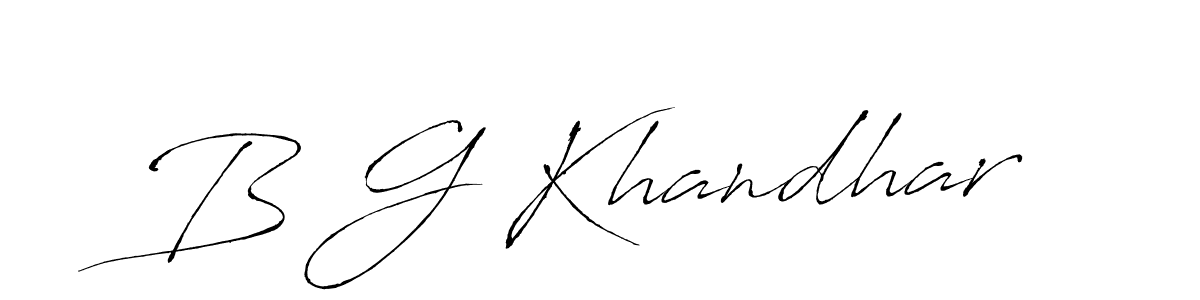 Make a beautiful signature design for name B G Khandhar. Use this online signature maker to create a handwritten signature for free. B G Khandhar signature style 6 images and pictures png