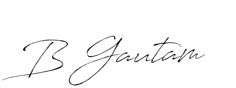 Design your own signature with our free online signature maker. With this signature software, you can create a handwritten (Antro_Vectra) signature for name B Gautam. B Gautam signature style 6 images and pictures png