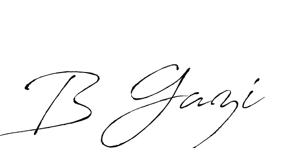 B Gazi stylish signature style. Best Handwritten Sign (Antro_Vectra) for my name. Handwritten Signature Collection Ideas for my name B Gazi. B Gazi signature style 6 images and pictures png