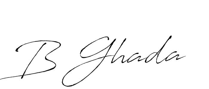 The best way (Antro_Vectra) to make a short signature is to pick only two or three words in your name. The name B Ghada include a total of six letters. For converting this name. B Ghada signature style 6 images and pictures png