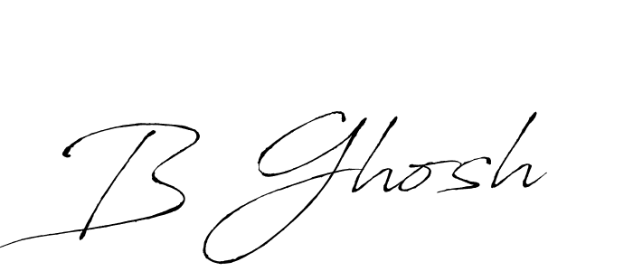 How to make B Ghosh signature? Antro_Vectra is a professional autograph style. Create handwritten signature for B Ghosh name. B Ghosh signature style 6 images and pictures png