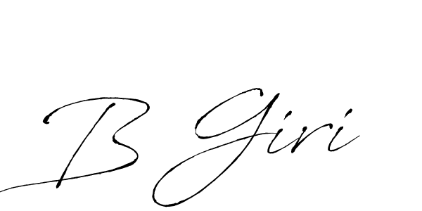 Use a signature maker to create a handwritten signature online. With this signature software, you can design (Antro_Vectra) your own signature for name B Giri. B Giri signature style 6 images and pictures png