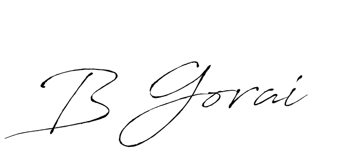The best way (Antro_Vectra) to make a short signature is to pick only two or three words in your name. The name B Gorai include a total of six letters. For converting this name. B Gorai signature style 6 images and pictures png