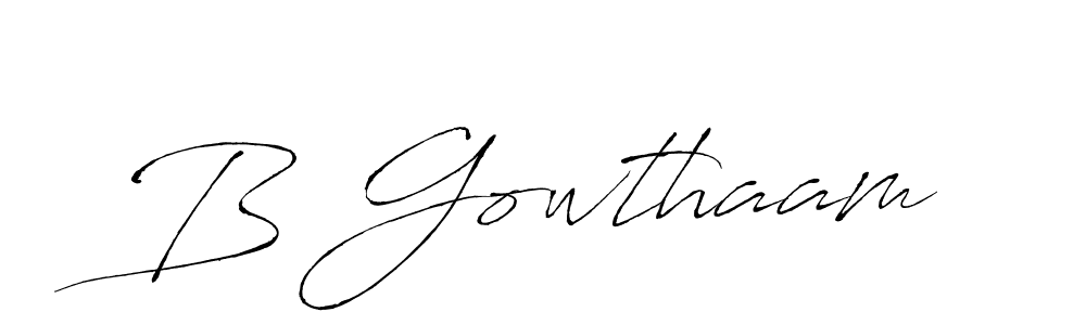 Also You can easily find your signature by using the search form. We will create B Gowthaam name handwritten signature images for you free of cost using Antro_Vectra sign style. B Gowthaam signature style 6 images and pictures png