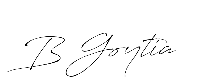 How to make B Goytia name signature. Use Antro_Vectra style for creating short signs online. This is the latest handwritten sign. B Goytia signature style 6 images and pictures png