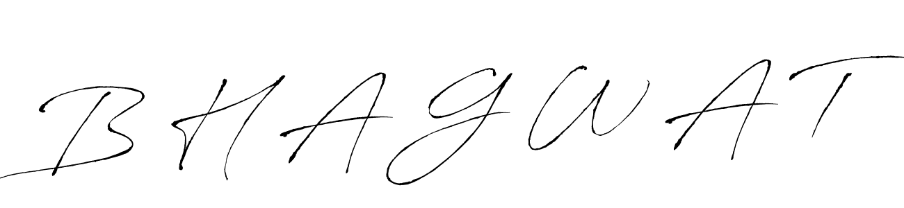 Use a signature maker to create a handwritten signature online. With this signature software, you can design (Antro_Vectra) your own signature for name B H A G W A T. B H A G W A T signature style 6 images and pictures png