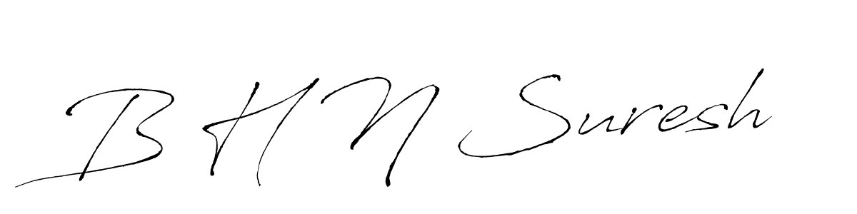 B H N Suresh stylish signature style. Best Handwritten Sign (Antro_Vectra) for my name. Handwritten Signature Collection Ideas for my name B H N Suresh. B H N Suresh signature style 6 images and pictures png