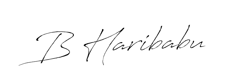 if you are searching for the best signature style for your name B Haribabu. so please give up your signature search. here we have designed multiple signature styles  using Antro_Vectra. B Haribabu signature style 6 images and pictures png