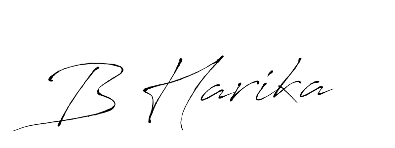 Antro_Vectra is a professional signature style that is perfect for those who want to add a touch of class to their signature. It is also a great choice for those who want to make their signature more unique. Get B Harika name to fancy signature for free. B Harika signature style 6 images and pictures png