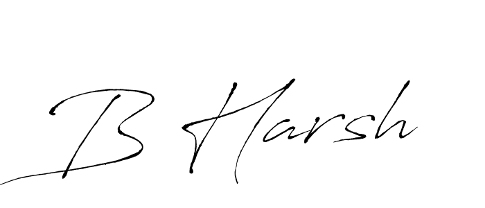 Also we have B Harsh name is the best signature style. Create professional handwritten signature collection using Antro_Vectra autograph style. B Harsh signature style 6 images and pictures png