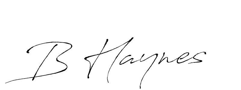 Also we have B Haynes name is the best signature style. Create professional handwritten signature collection using Antro_Vectra autograph style. B Haynes signature style 6 images and pictures png