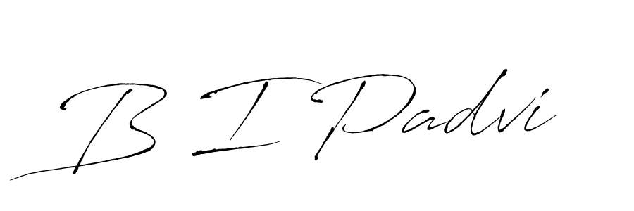 The best way (Antro_Vectra) to make a short signature is to pick only two or three words in your name. The name B I Padvi include a total of six letters. For converting this name. B I Padvi signature style 6 images and pictures png