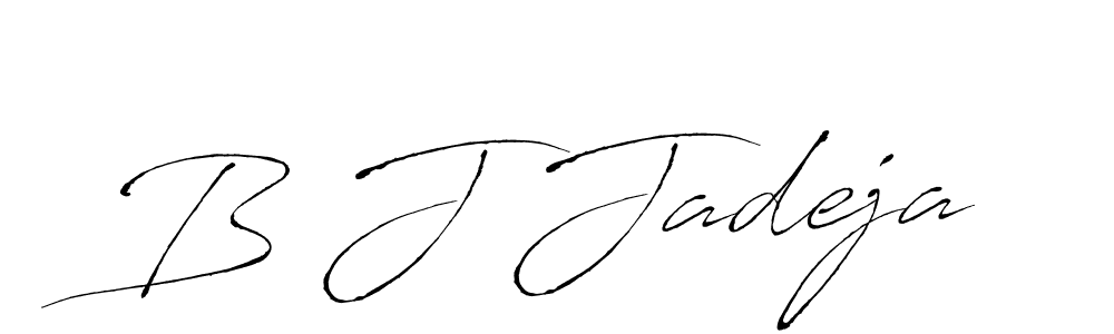 How to make B J Jadeja signature? Antro_Vectra is a professional autograph style. Create handwritten signature for B J Jadeja name. B J Jadeja signature style 6 images and pictures png