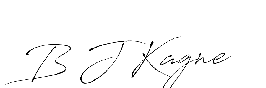 B J Kagne stylish signature style. Best Handwritten Sign (Antro_Vectra) for my name. Handwritten Signature Collection Ideas for my name B J Kagne. B J Kagne signature style 6 images and pictures png