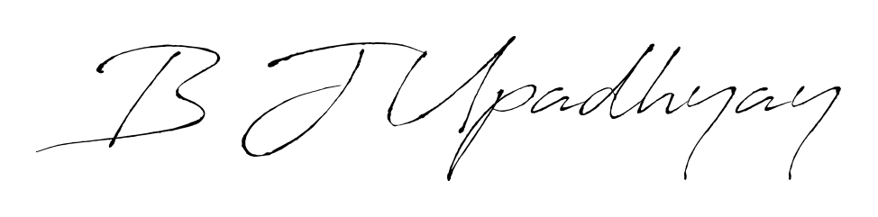 Create a personalized artistic stamp with B J Upadhyay in Antro_Vectra font. Perfect for visual artists, designers, and influencers. B J Upadhyay signature style 6 images and pictures png