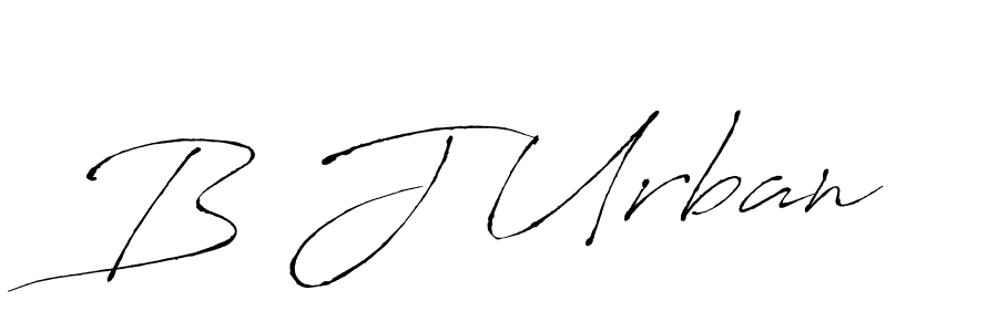 B J Urban stylish signature style. Best Handwritten Sign (Antro_Vectra) for my name. Handwritten Signature Collection Ideas for my name B J Urban. B J Urban signature style 6 images and pictures png