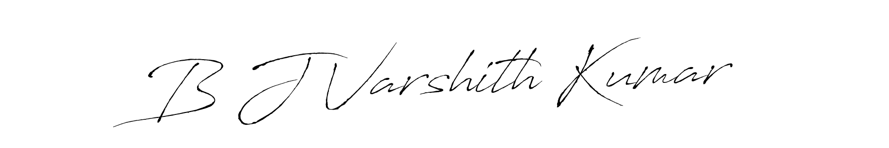 Create a beautiful signature design for name B J Varshith Kumar. With this signature (Antro_Vectra) fonts, you can make a handwritten signature for free. B J Varshith Kumar signature style 6 images and pictures png