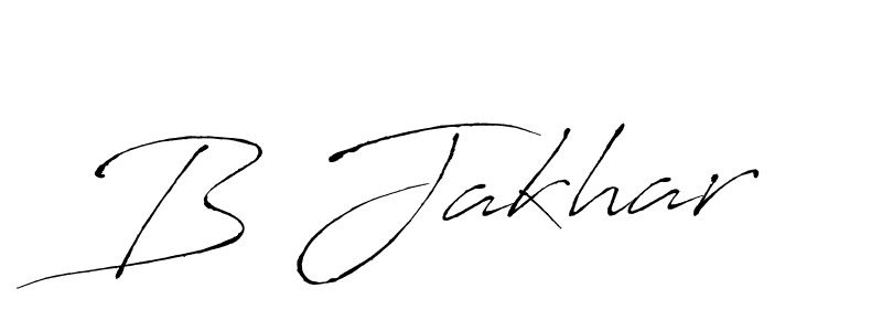 Create a beautiful signature design for name B Jakhar. With this signature (Antro_Vectra) fonts, you can make a handwritten signature for free. B Jakhar signature style 6 images and pictures png