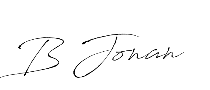 Design your own signature with our free online signature maker. With this signature software, you can create a handwritten (Antro_Vectra) signature for name B Jonan. B Jonan signature style 6 images and pictures png