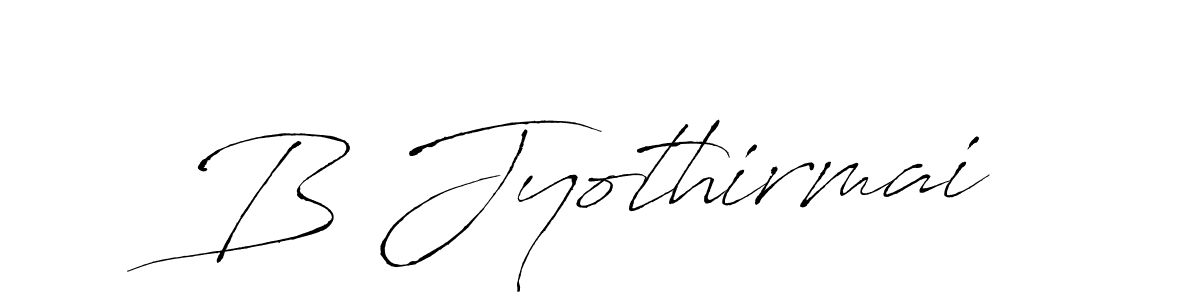 The best way (Antro_Vectra) to make a short signature is to pick only two or three words in your name. The name B Jyothirmai include a total of six letters. For converting this name. B Jyothirmai signature style 6 images and pictures png