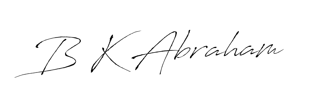 Make a beautiful signature design for name B K Abraham. With this signature (Antro_Vectra) style, you can create a handwritten signature for free. B K Abraham signature style 6 images and pictures png