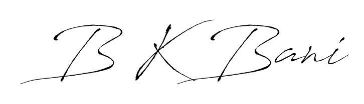 Create a personalized artistic stamp with B K Bani in Antro_Vectra font. Perfect for visual artists, designers, and influencers. B K Bani signature style 6 images and pictures png