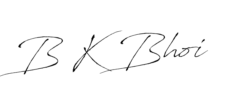 Design your own signature with our free online signature maker. With this signature software, you can create a handwritten (Antro_Vectra) signature for name B K Bhoi. B K Bhoi signature style 6 images and pictures png