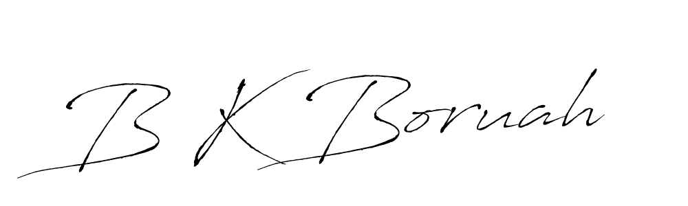 Also we have B K Boruah name is the best signature style. Create professional handwritten signature collection using Antro_Vectra autograph style. B K Boruah signature style 6 images and pictures png