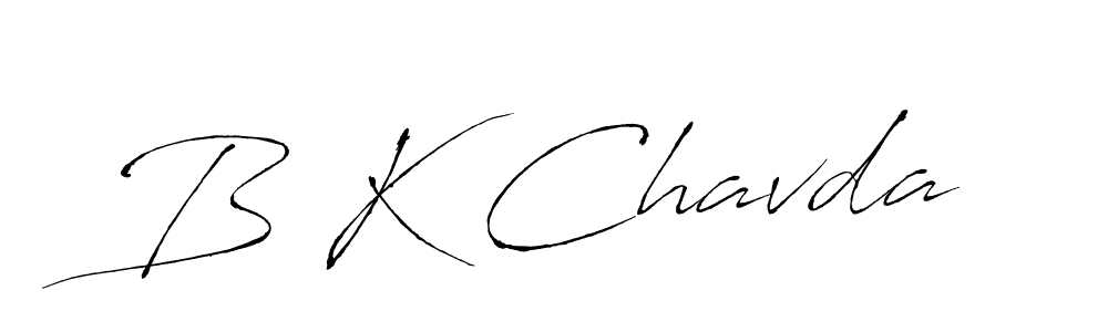 Design your own signature with our free online signature maker. With this signature software, you can create a handwritten (Antro_Vectra) signature for name B K Chavda. B K Chavda signature style 6 images and pictures png