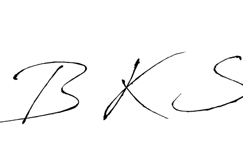 The best way (Antro_Vectra) to make a short signature is to pick only two or three words in your name. The name B K S include a total of six letters. For converting this name. B K S signature style 6 images and pictures png