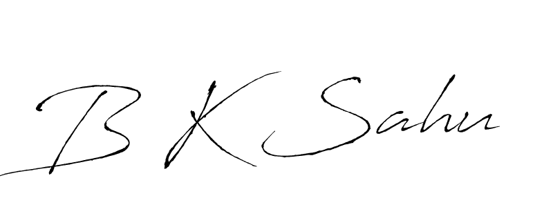 Create a beautiful signature design for name B K Sahu. With this signature (Antro_Vectra) fonts, you can make a handwritten signature for free. B K Sahu signature style 6 images and pictures png