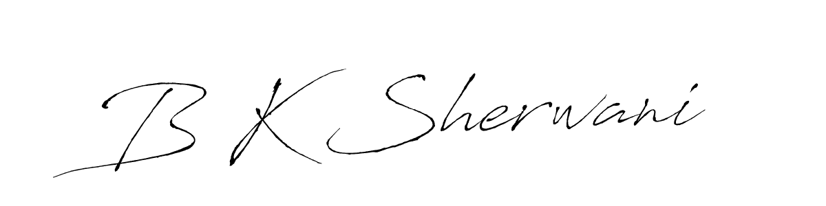 Make a beautiful signature design for name B K Sherwani. Use this online signature maker to create a handwritten signature for free. B K Sherwani signature style 6 images and pictures png