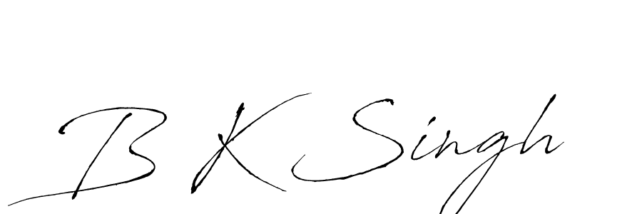Also we have B K Singh name is the best signature style. Create professional handwritten signature collection using Antro_Vectra autograph style. B K Singh signature style 6 images and pictures png