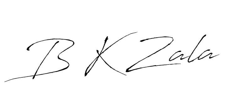 Antro_Vectra is a professional signature style that is perfect for those who want to add a touch of class to their signature. It is also a great choice for those who want to make their signature more unique. Get B K Zala name to fancy signature for free. B K Zala signature style 6 images and pictures png